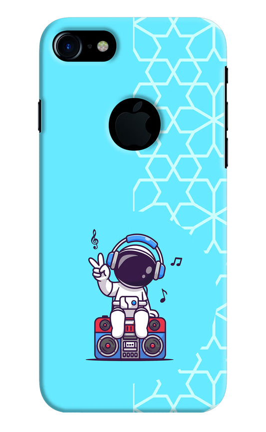 Cute Astronaut Chilling iPhone 7 Logocut Hard Case Back Cover by Casekaro