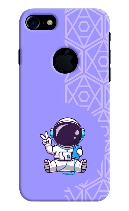 Cute Astronaut Chilling iPhone 7 Logocut Hard Case Back Cover by Casekaro