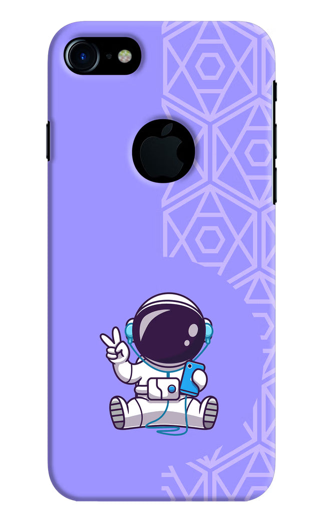 Cute Astronaut Chilling iPhone 7 Logocut Hard Case Back Cover by Casekaro