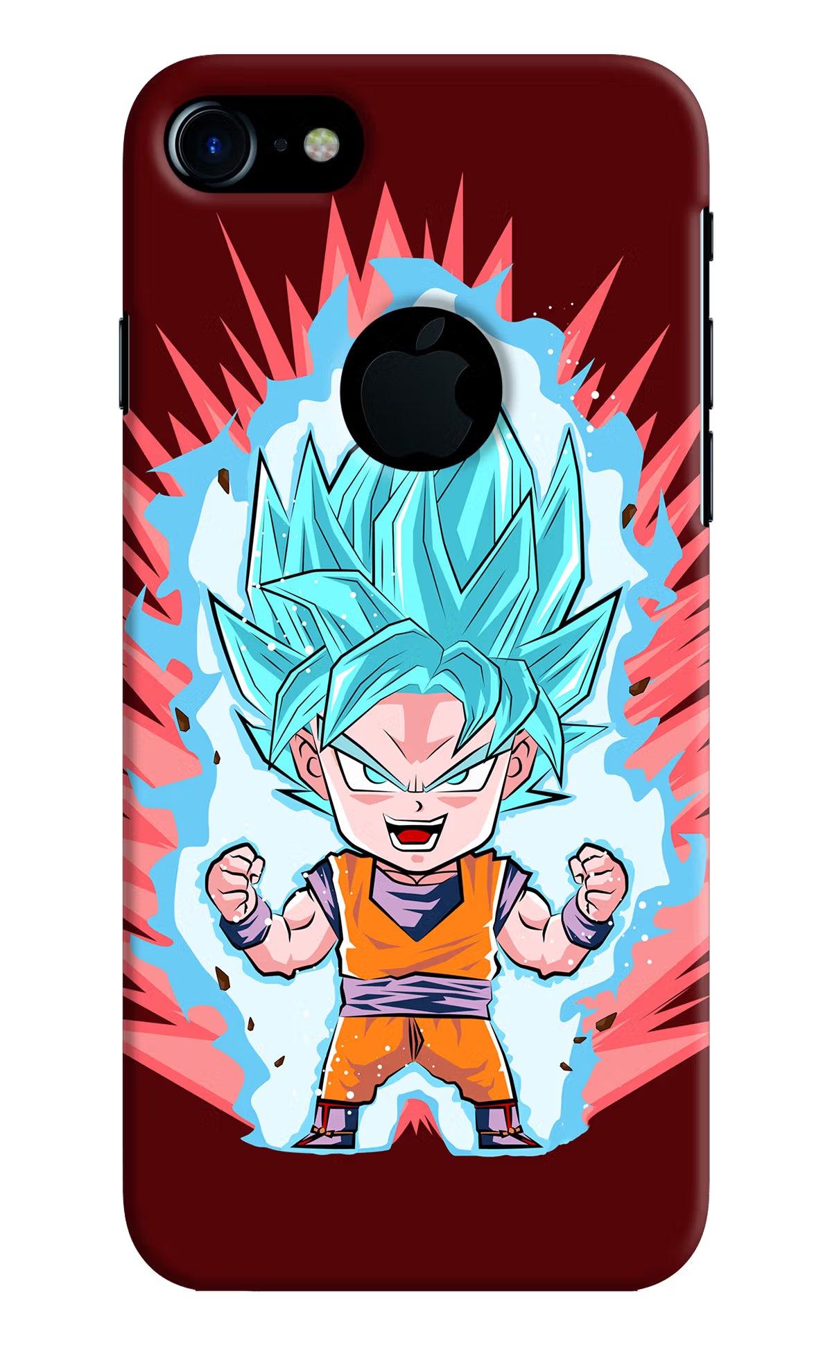Goku Little iPhone 7 Logocut Hard Case Back Cover by Casekaro