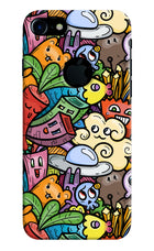 Veggie Doodle iPhone 7 Logocut Hard Case Back Cover by Casekaro