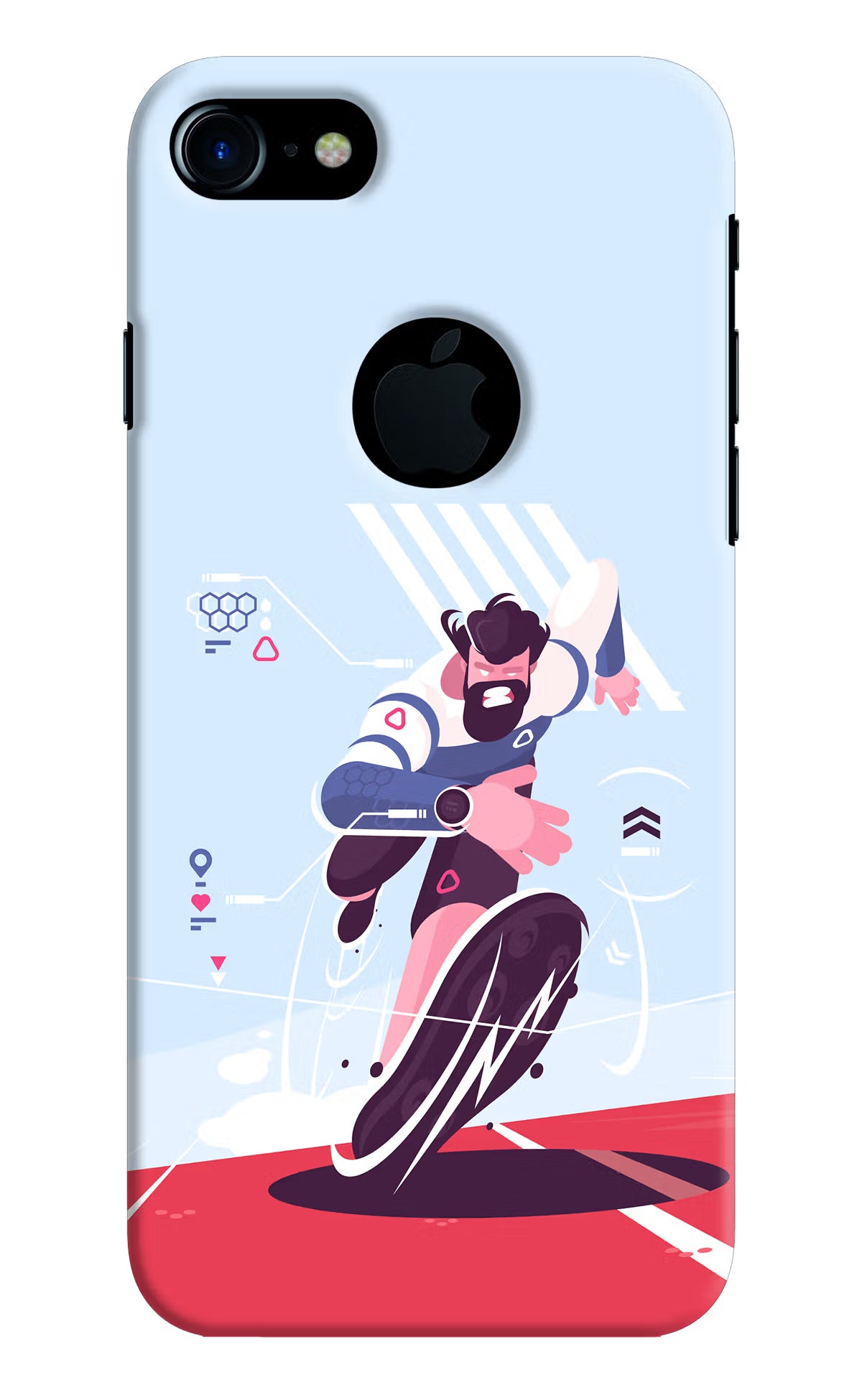 Run Pro iPhone 7 Logocut Hard Case Back Cover by Casekaro