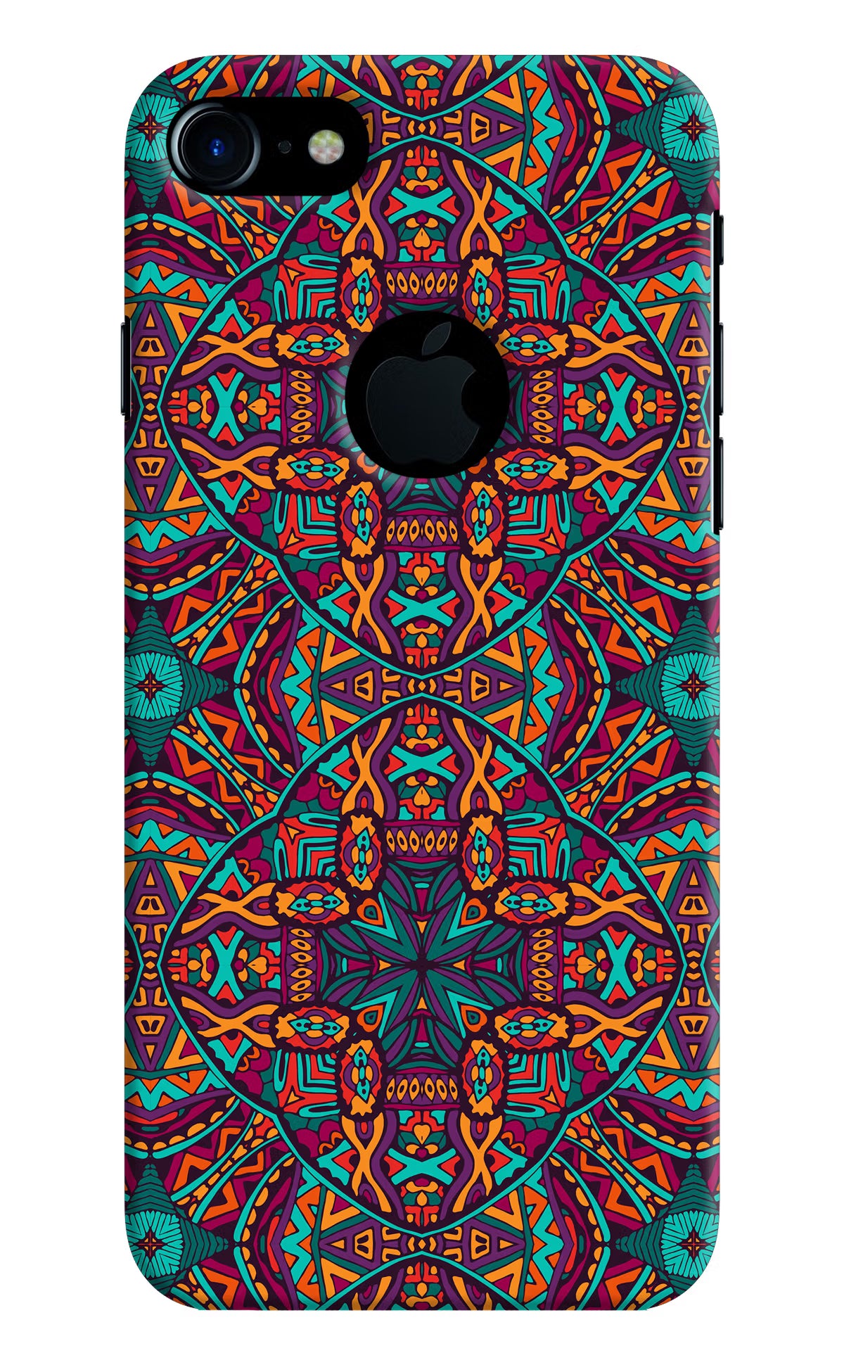 Colour Mandala iPhone 7 Logocut Hard Case Back Cover by Casekaro