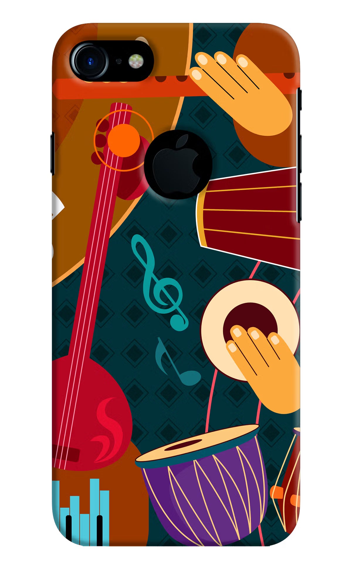 Music Instrument iPhone 7 Logocut Hard Case Back Cover by Casekaro