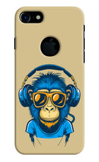 Monkey Headphone iPhone 7 Logocut Hard Case Back Cover by Casekaro