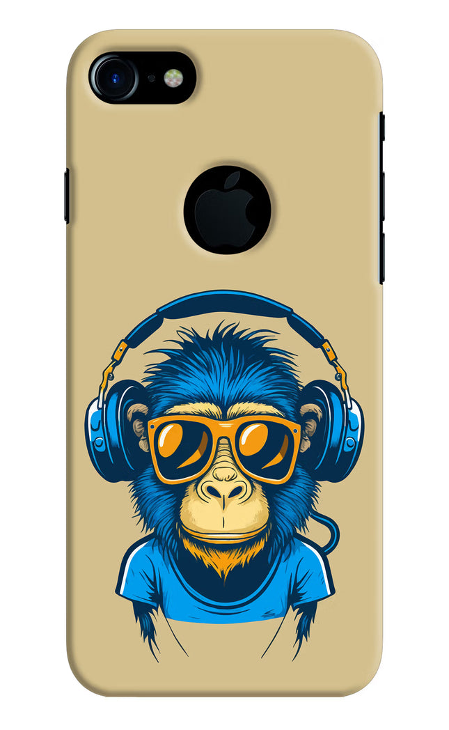 Monkey Headphone iPhone 7 Logocut Hard Case Back Cover by Casekaro
