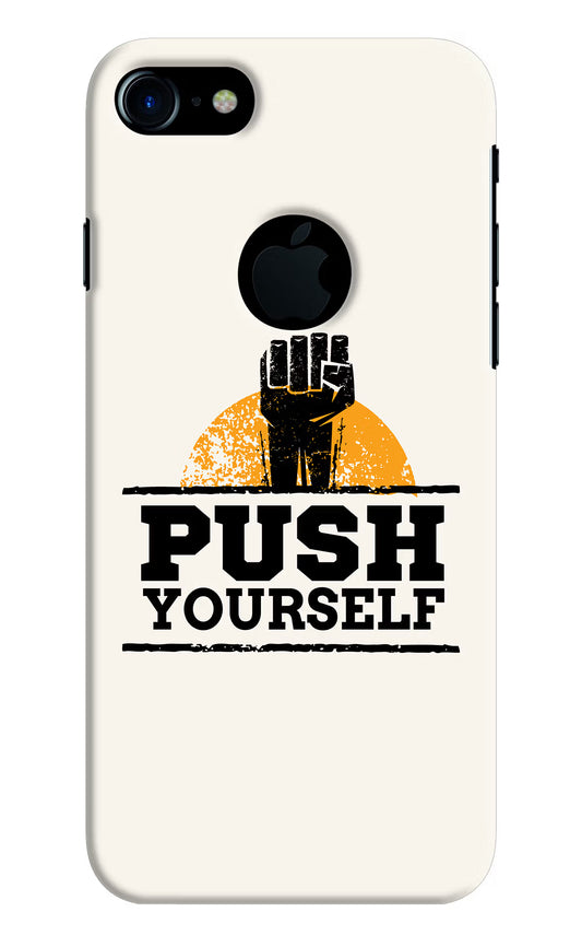 Push Yourself iPhone 7 Logocut Hard Case Back Cover by Casekaro