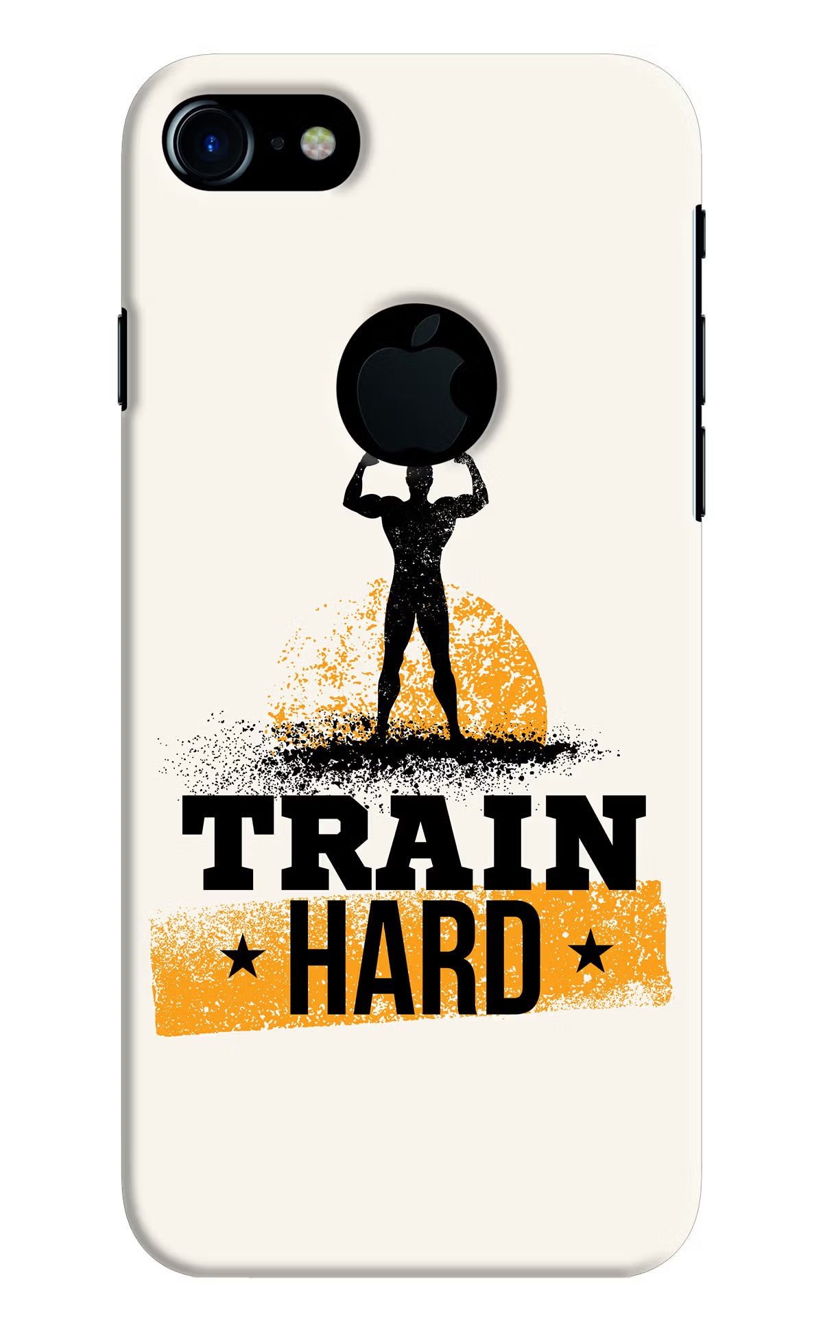 Train Hard iPhone 7 Logocut Hard Case Back Cover by Casekaro