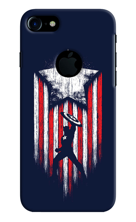 Captain America Marvel Art iPhone 7 Logocut Back Cover