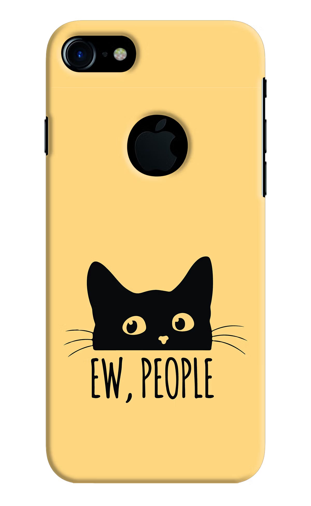 Ew People Catitude iPhone 7 Logocut Hard Case Back Cover by Casekaro