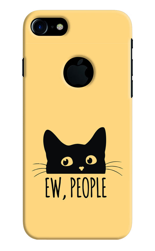 Ew People Catitude iPhone 7 Logocut Hard Case Back Cover by Casekaro