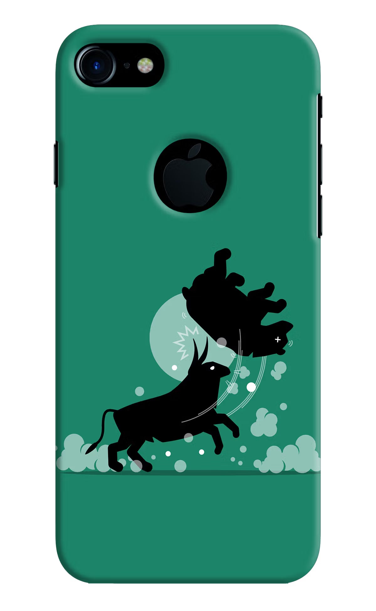 Bull Conqueror iPhone 7 Logocut Hard Case Back Cover by Casekaro