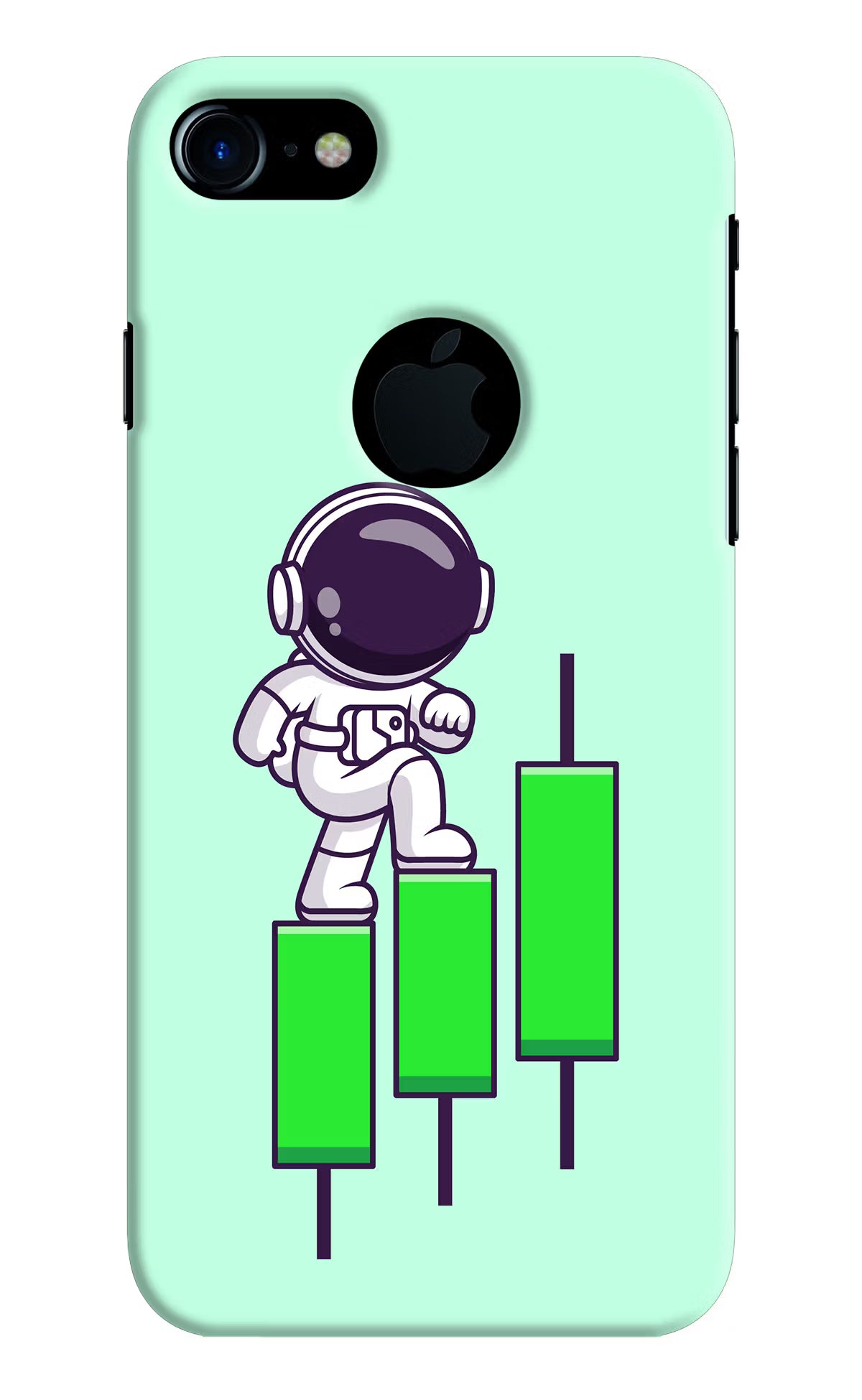 Astronaut Trader iPhone 7 Logocut Hard Case Back Cover by Casekaro