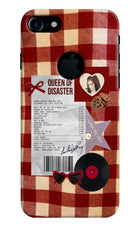 Queen of Disaster iPhone 7 Logocut Hard Case Back Cover by Casekaro