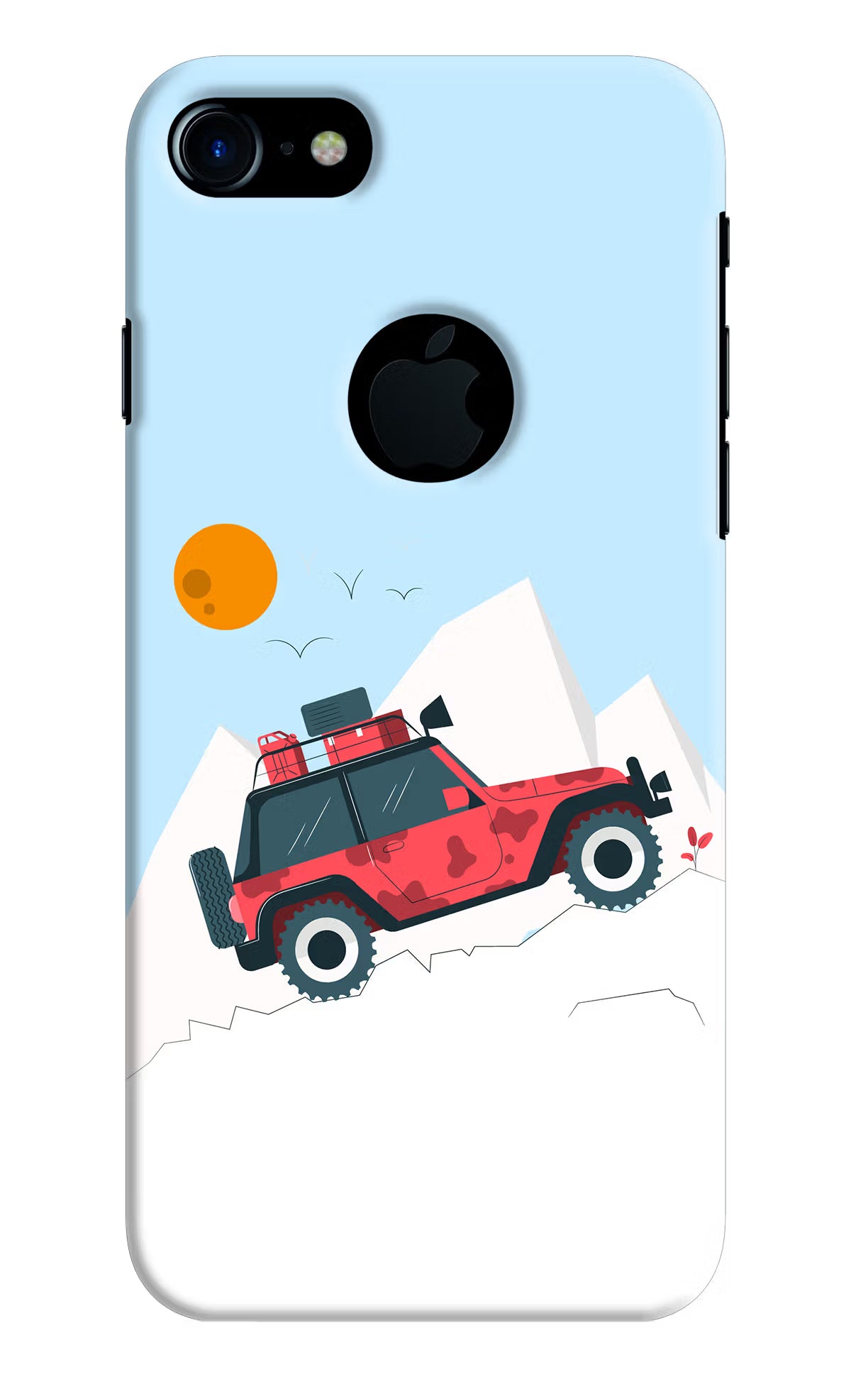 Mountain Trail Beast iPhone 7 Logocut Hard Case Back Cover by Casekaro