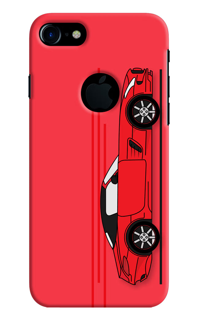 Red Velocity iPhone 7 Logocut Hard Case Back Cover by Casekaro