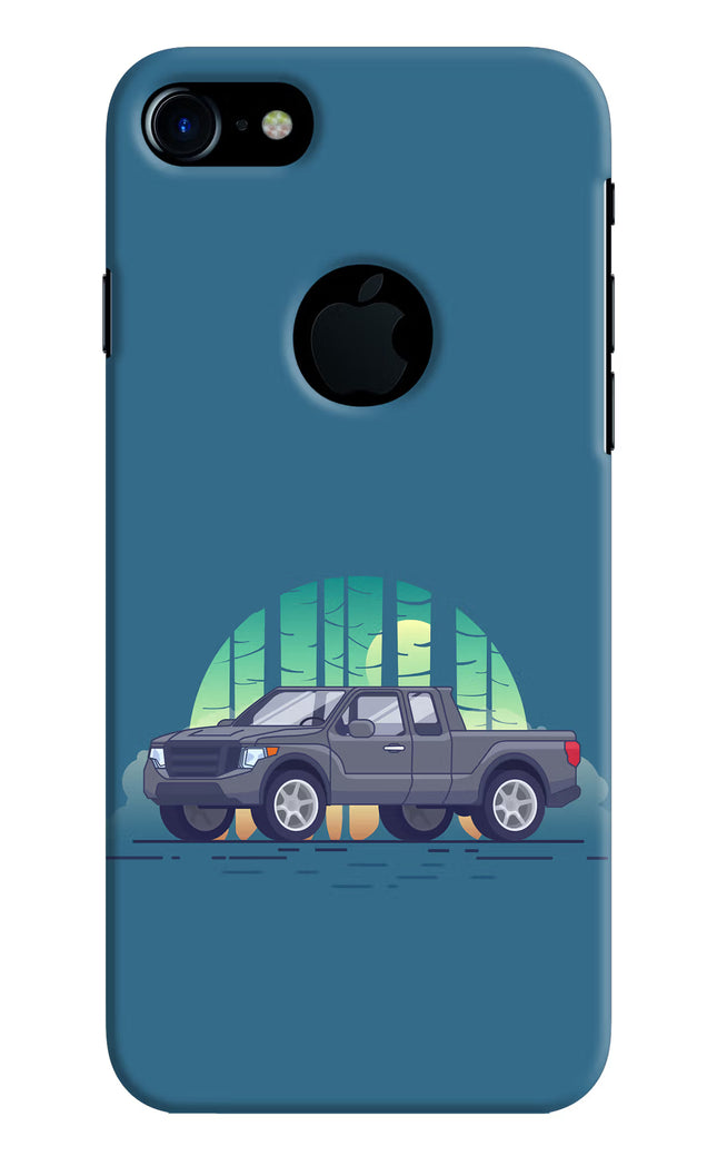 Retro Garage Vibe iPhone 7 Logocut Hard Case Back Cover by Casekaro