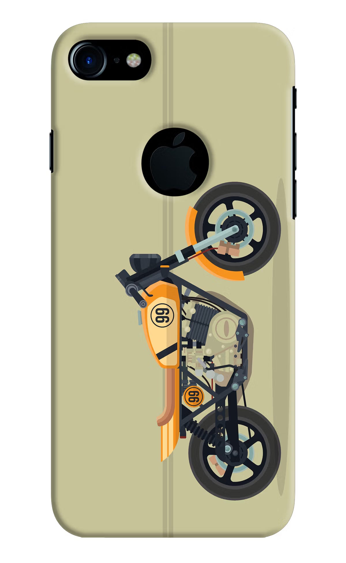 Vertical Speedster iPhone 7 Logocut Hard Case Back Cover by Casekaro
