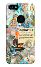 Aquarius Zodiac iPhone 7 Logocut Hard Case Back Cover by Casekaro