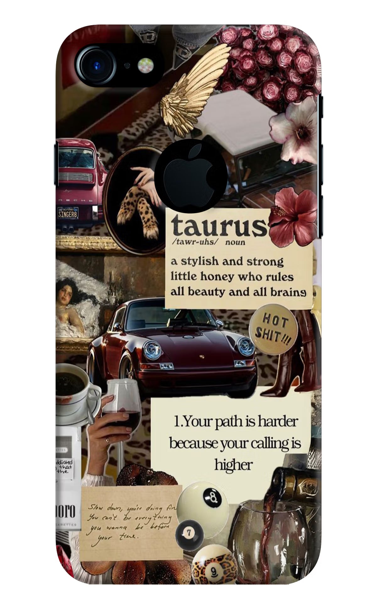Taurus Zodiac iPhone 7 Logocut Hard Case Back Cover by Casekaro