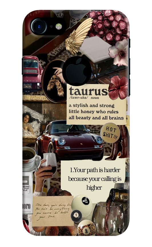 Taurus Zodiac iPhone 7 Logocut Hard Case Back Cover by Casekaro