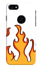 Fired Up – White iPhone 7 Logocut Hard Case Back Cover by Casekaro