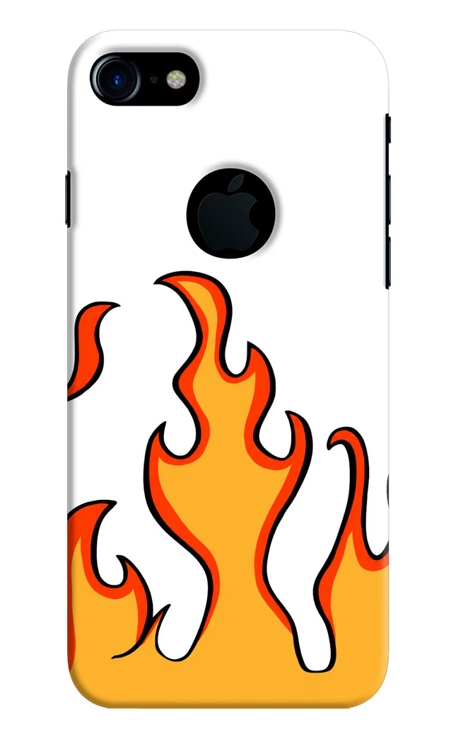 Fired Up – White iPhone 7 Logocut Hard Case Back Cover by Casekaro