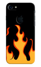 Fired Up – Black iPhone 7 Logocut Hard Case Back Cover by Casekaro