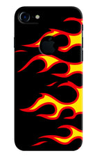 Side Sweep Flames iPhone 7 Logocut Hard Case Back Cover by Casekaro