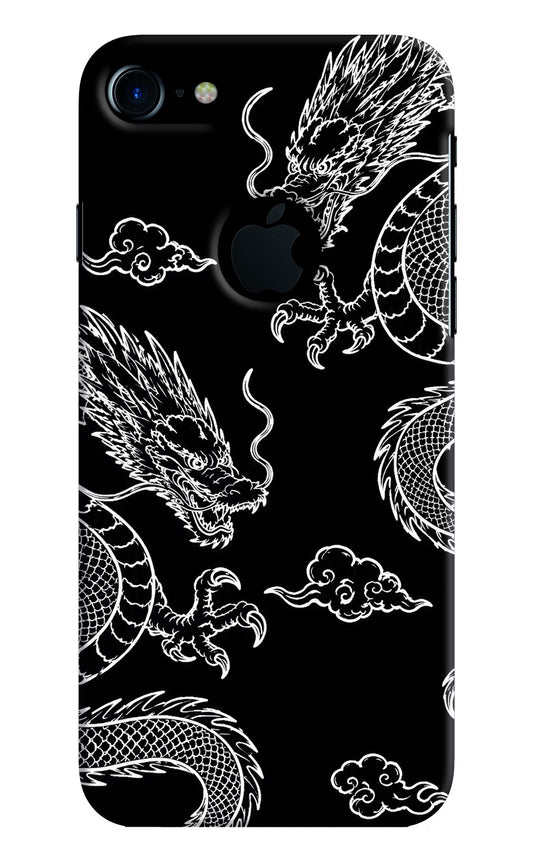 Twin Dragons iPhone 7 Logocut Hard Case Back Cover by Casekaro