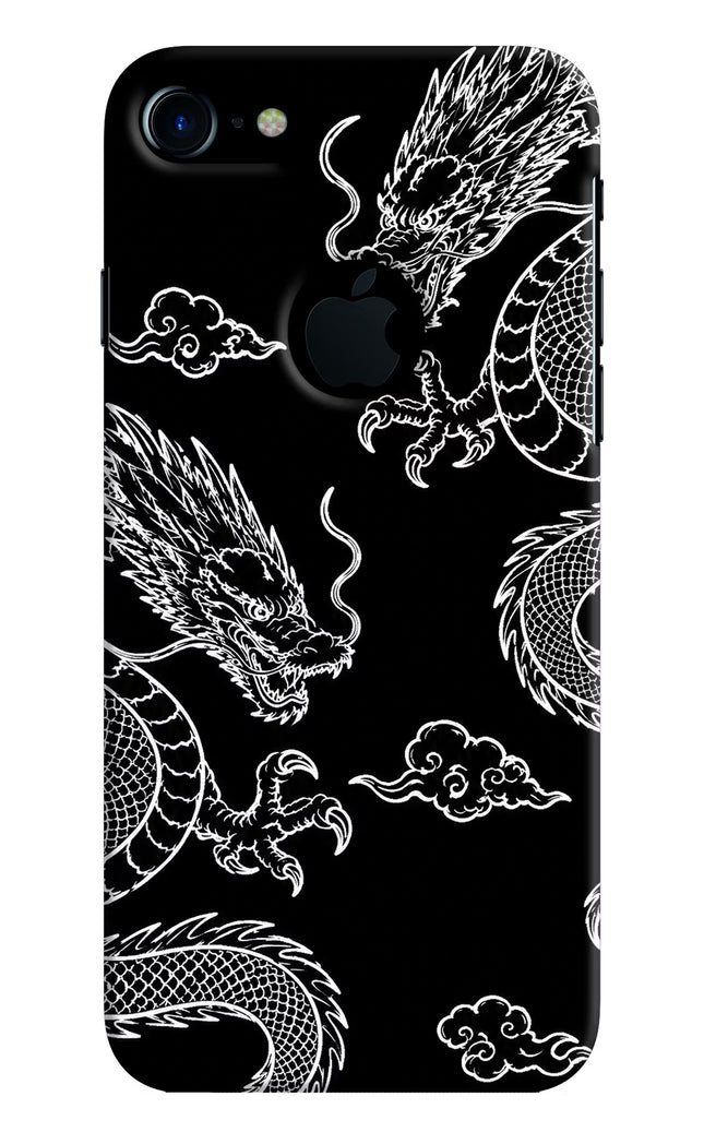 Twin Dragons iPhone 7 Logocut Hard Case Back Cover by Casekaro