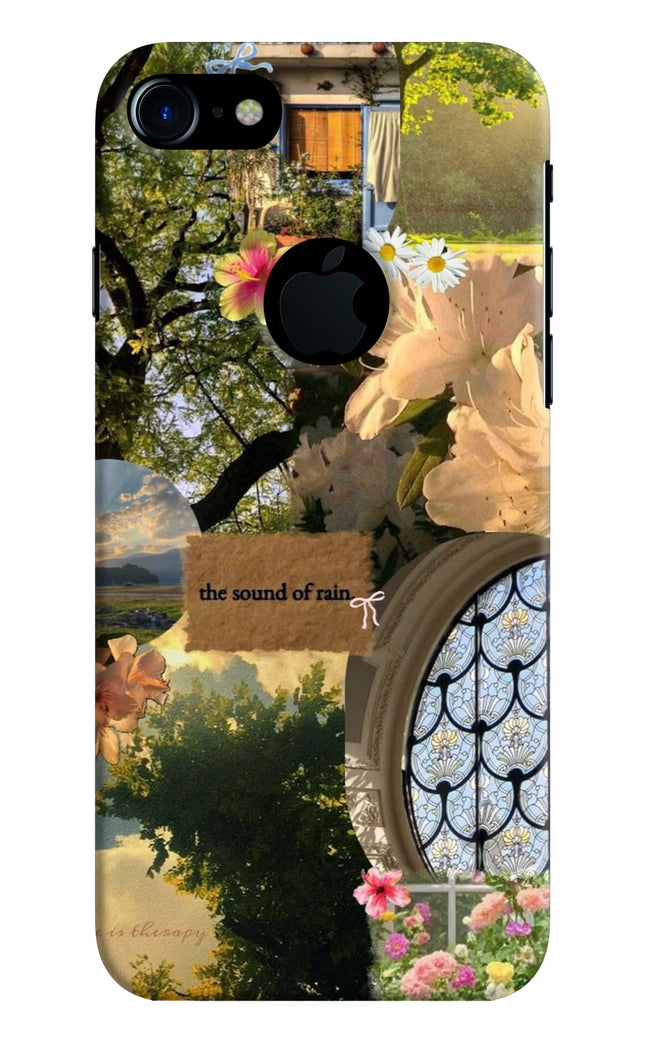 Rain iPhone 7 Logocut Hard Case Back Cover by Casekaro