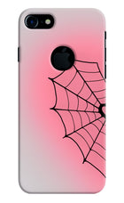 Pink Web iPhone 7 Logocut Hard Case Back Cover by Casekaro