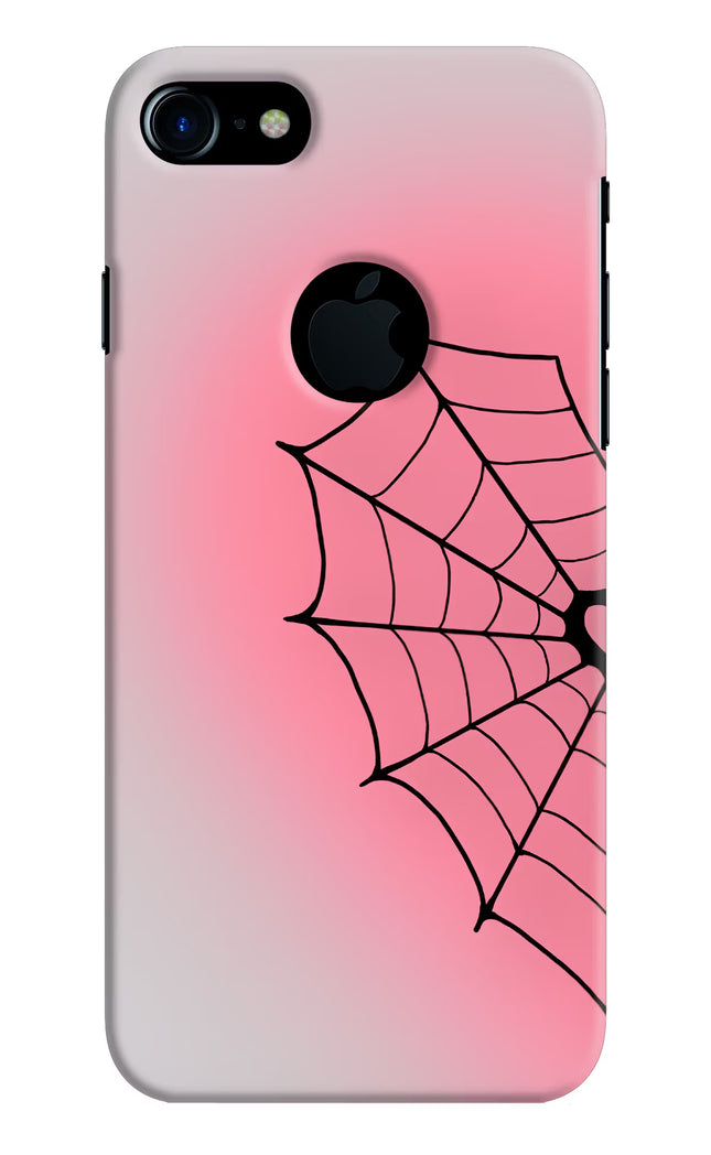 Pink Web iPhone 7 Logocut Hard Case Back Cover by Casekaro