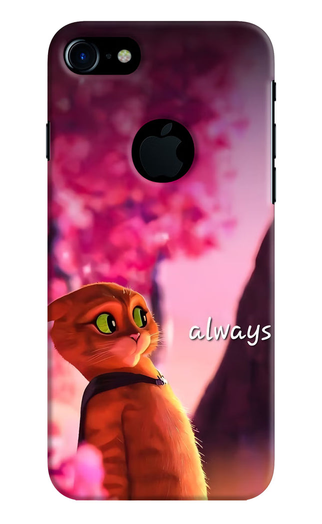 Always Cat iPhone 7 Logocut Hard Case Back Cover by Casekaro