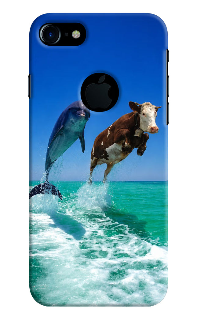 Dolphin vs Cow iPhone 7 Logocut Hard Case Back Cover by Casekaro