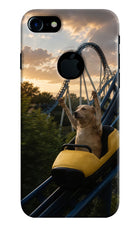 Rollercoaster Dog iPhone 7 Logocut Hard Case Back Cover by Casekaro