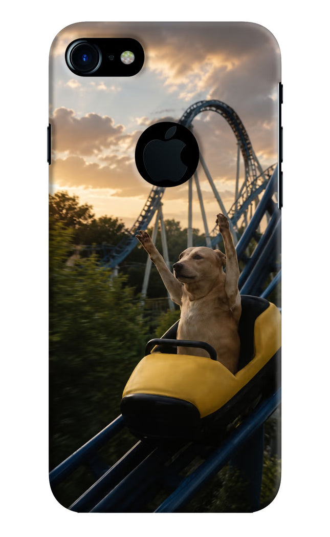 Rollercoaster Dog iPhone 7 Logocut Hard Case Back Cover by Casekaro