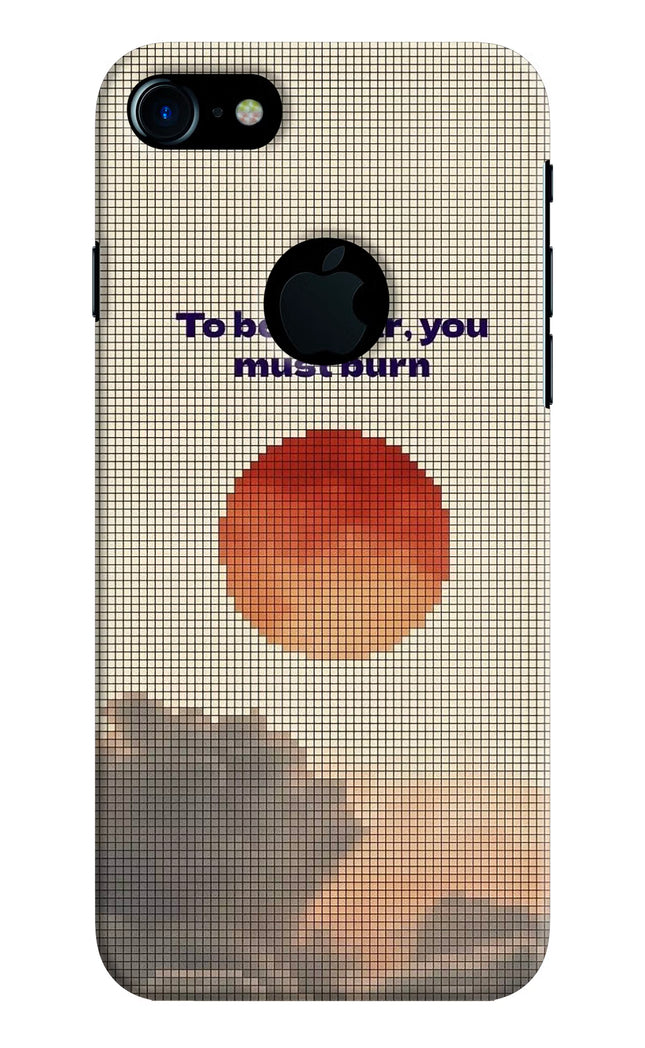 Pixel Sun iPhone 7 Logocut Hard Case Back Cover by Casekaro
