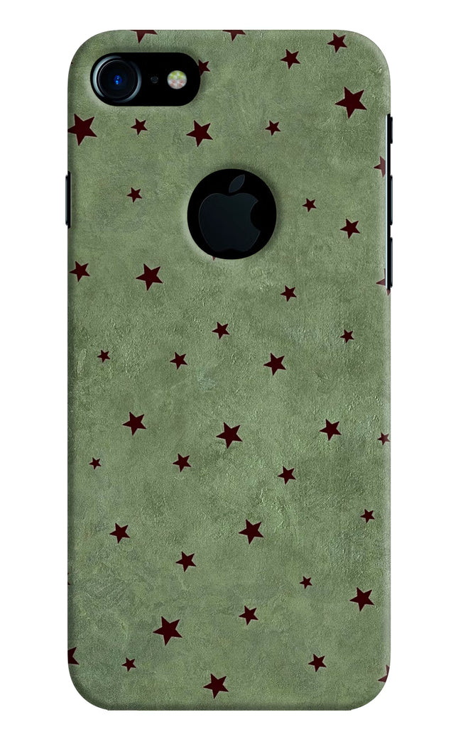 Green Stars iPhone 7 Logocut Hard Case Back Cover by Casekaro