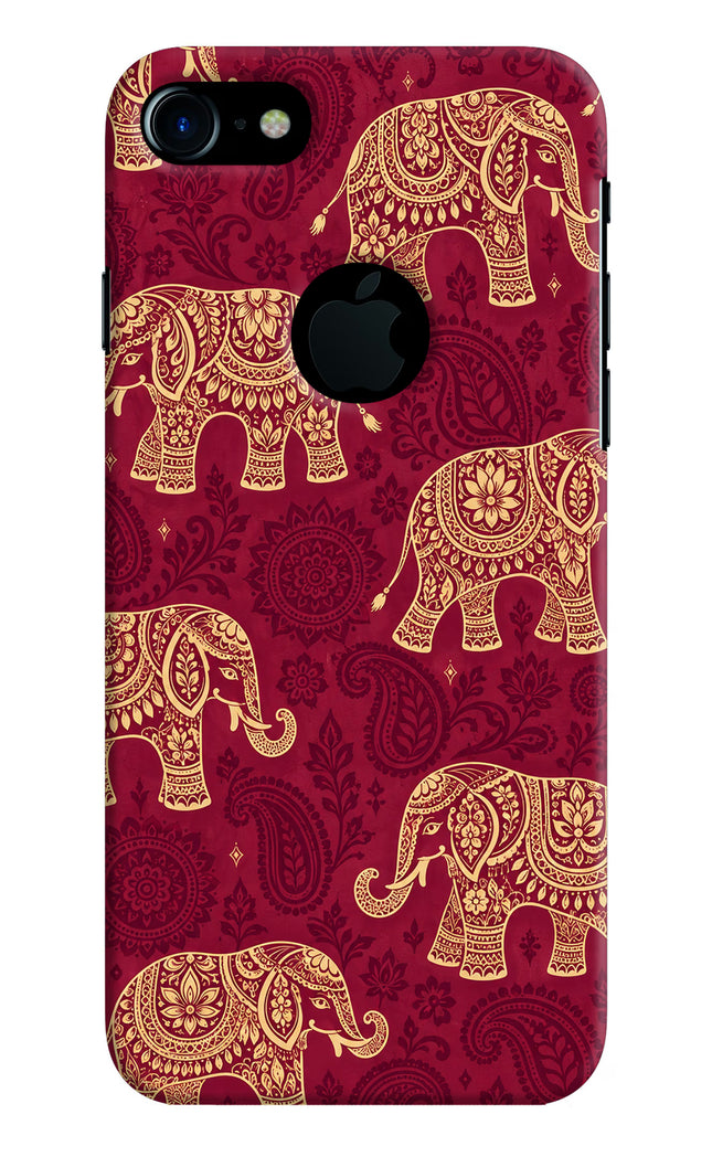 Maroon Elephant iPhone 7 Logocut Hard Case Back Cover by Casekaro