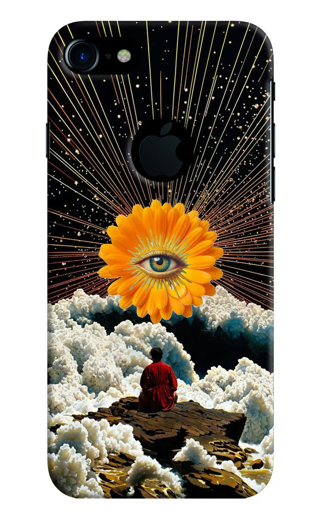 Cosmic Flower iPhone 7 Logocut Hard Case Back Cover by Casekaro