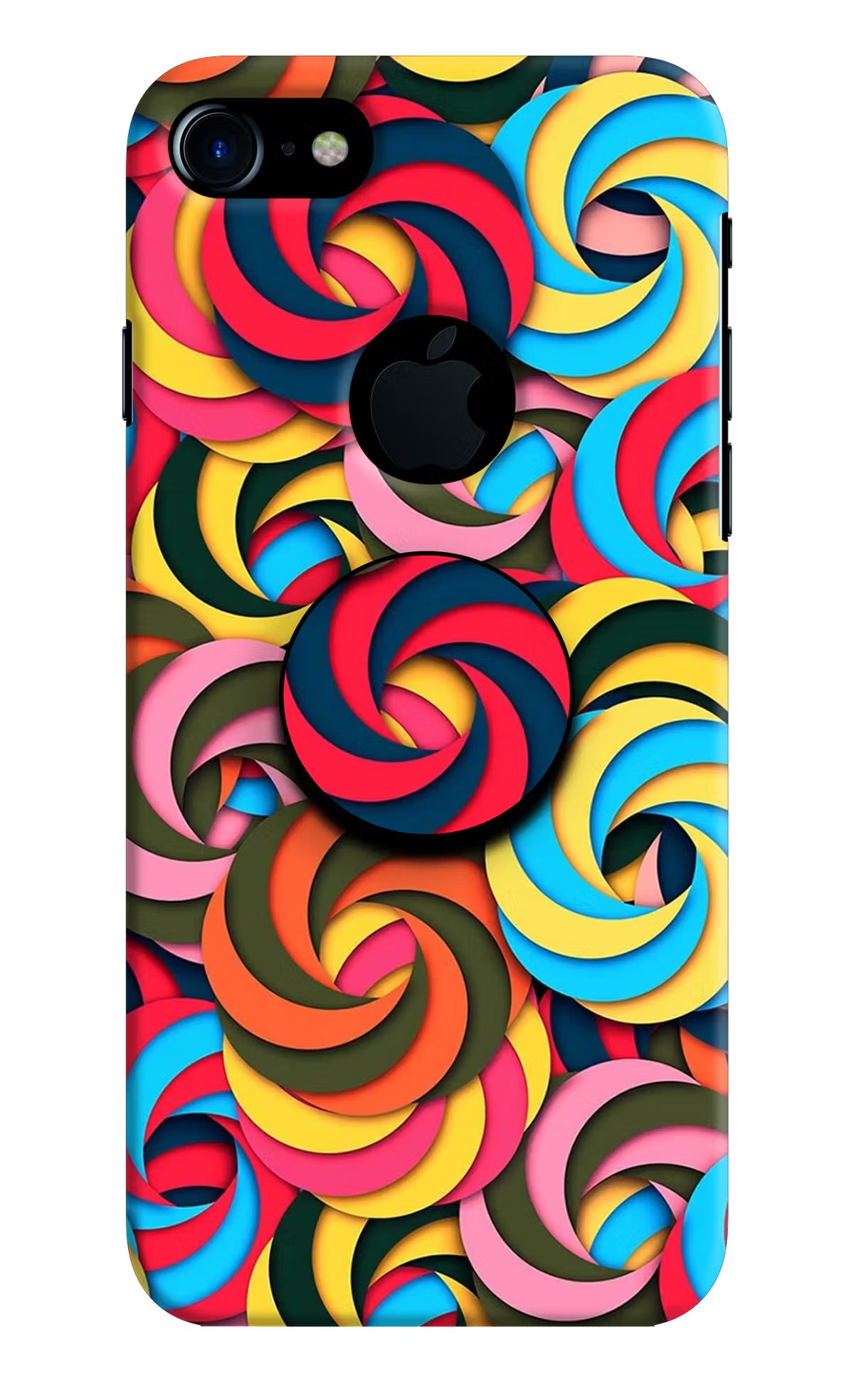 Spiral Pattern iPhone 7 Logocut Pop Case by Casekaro