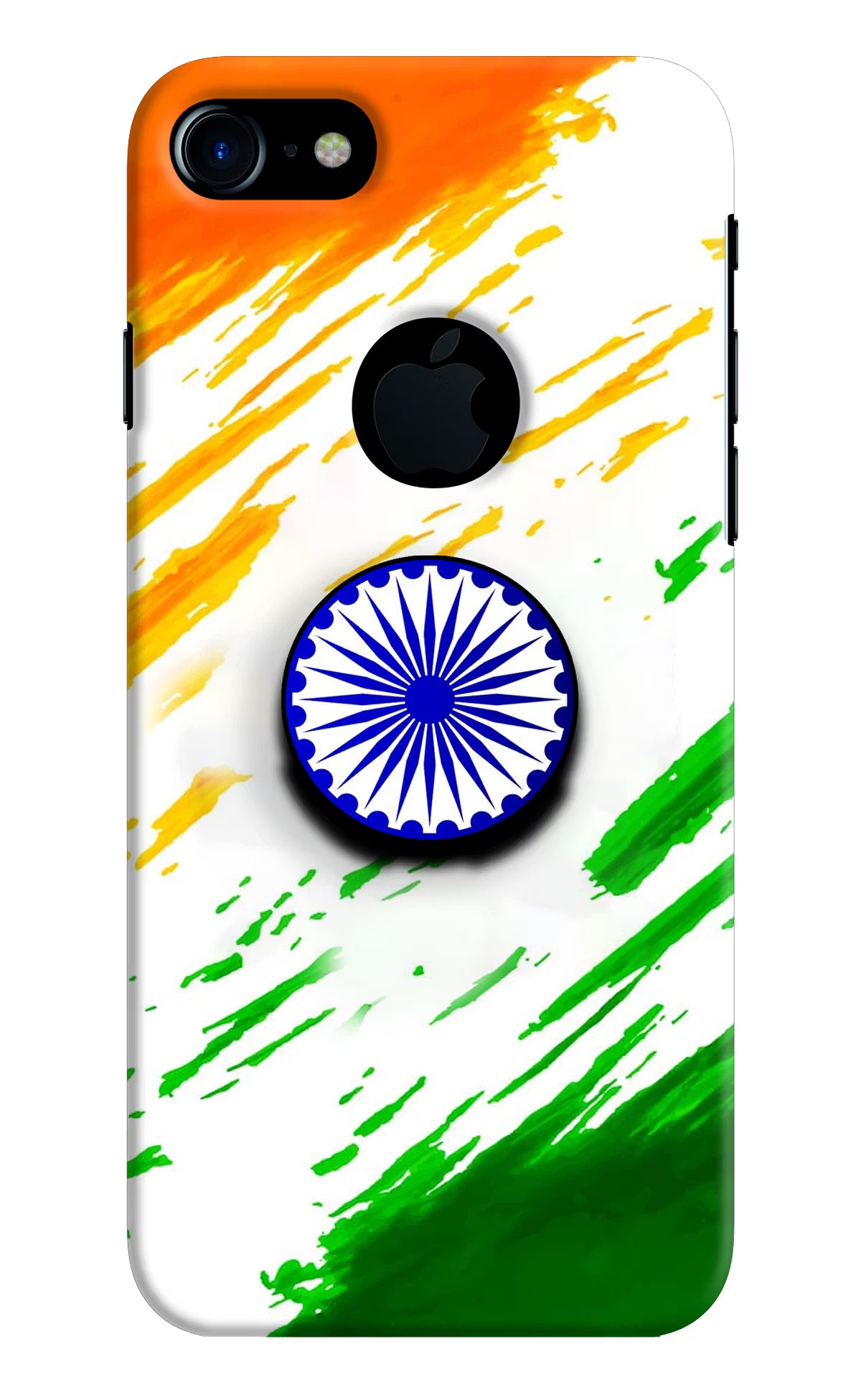 Indian Flag Ashoka Chakra iPhone 7 Logocut Pop Case by Casekaro