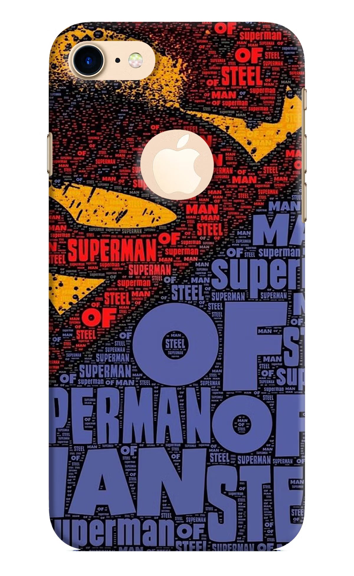 Superman iPhone 8 Logocut Hard Case Back Cover by Casekaro
