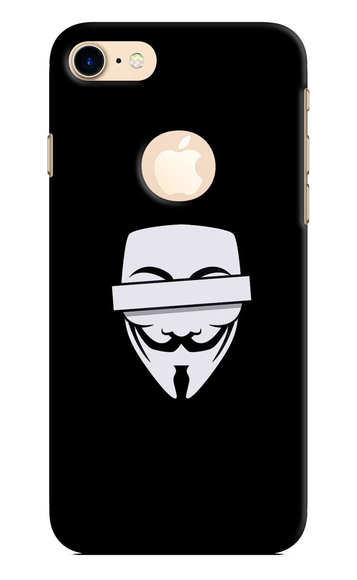 Anonymous Face iPhone 8 Logocut Hard Case Back Cover by Casekaro