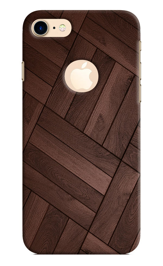 Wooden Texture Design iPhone 8 Logocut Hard Case Back Cover by Casekaro
