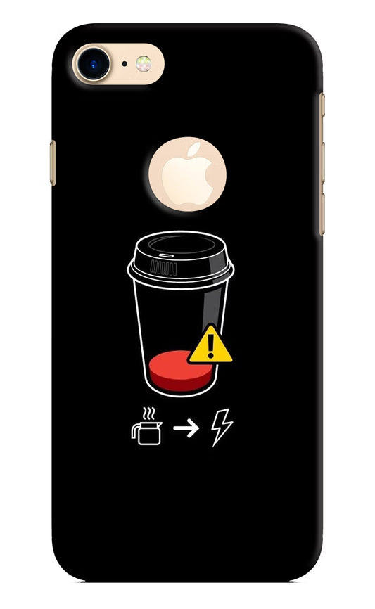 Coffee iPhone 8 Logocut Hard Case Back Cover by Casekaro