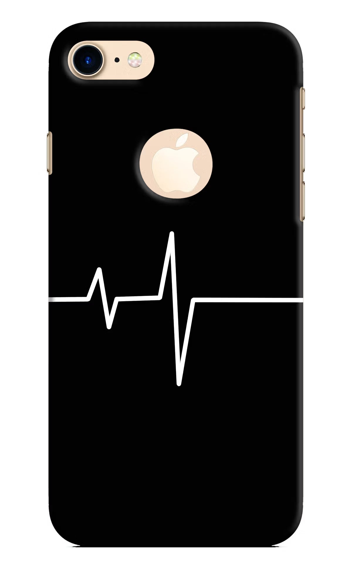 Heart Beats iPhone 8 Logocut Hard Case Back Cover by Casekaro