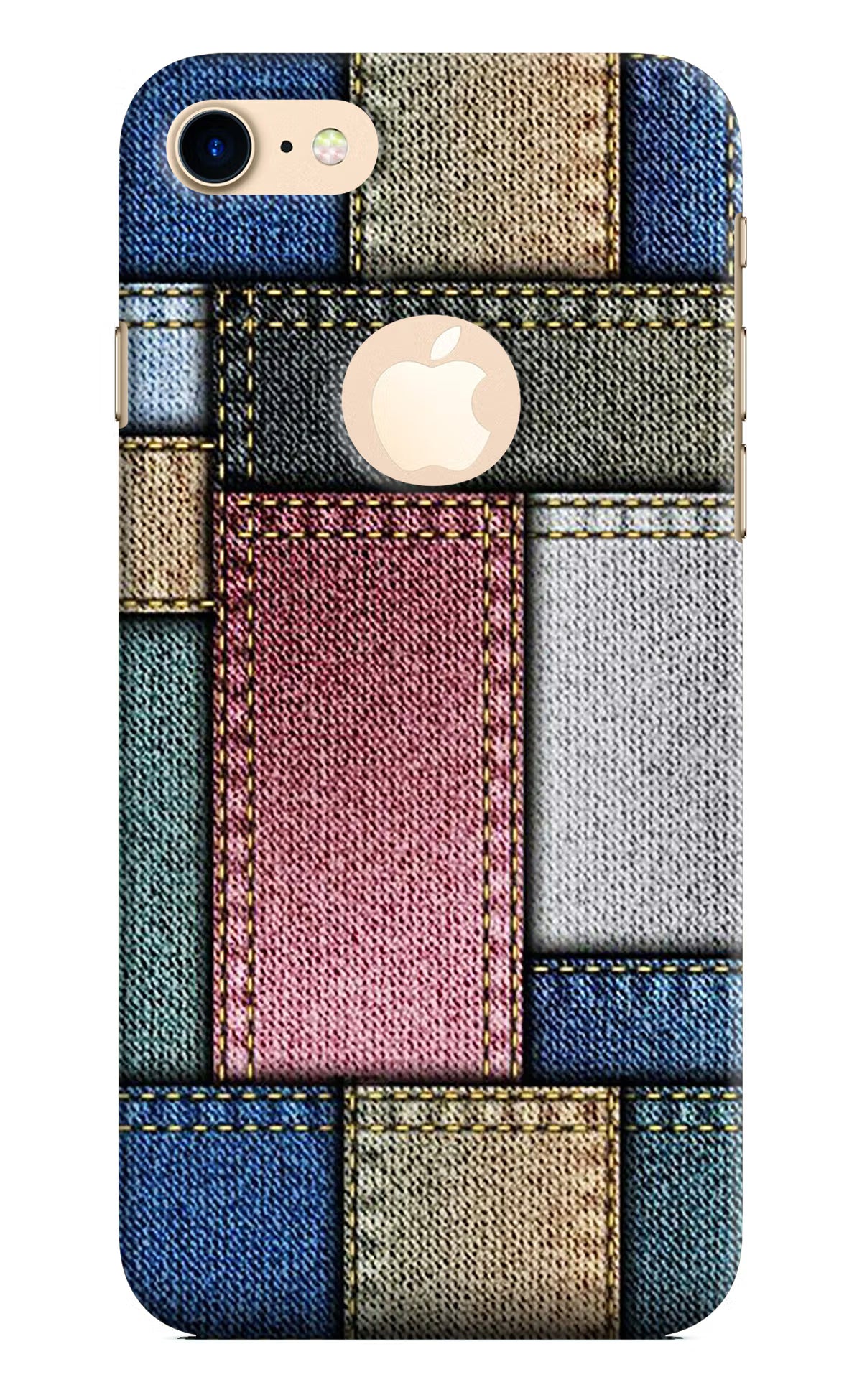 Multicolor Jeans iPhone 8 Logocut Hard Case Back Cover by Casekaro